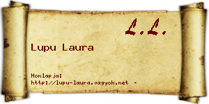 Lupu Laura névjegykártya